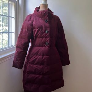Kate Spade Down Fitted Puffer Jacket Bow Tie Back & Jeweled Buttons (14)